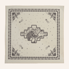 A Zilker Belts bandana with an image of a cowboy on it.